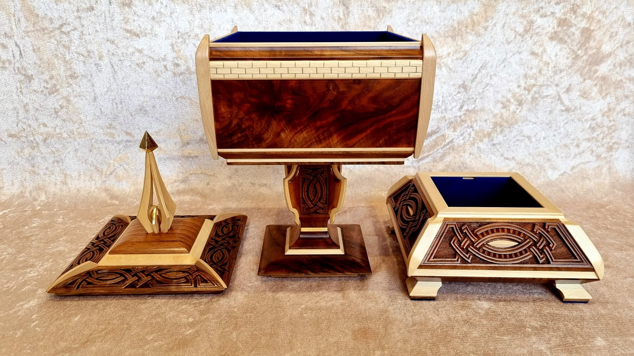 Secret Compartment Box — all three sections, studio photo by Edgar Hovhannisyan