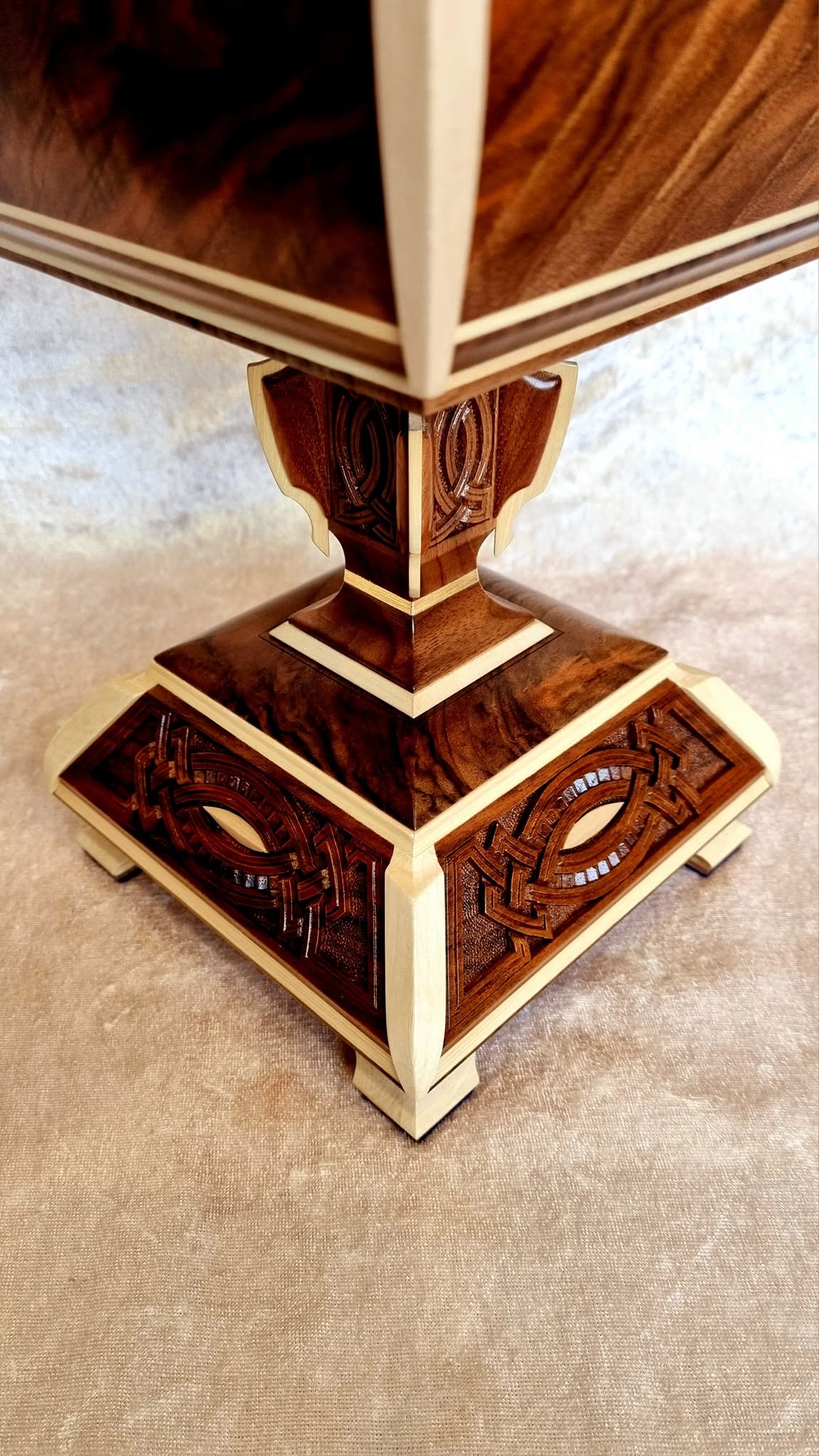 Secret Compartment Box — base knotwork detail
