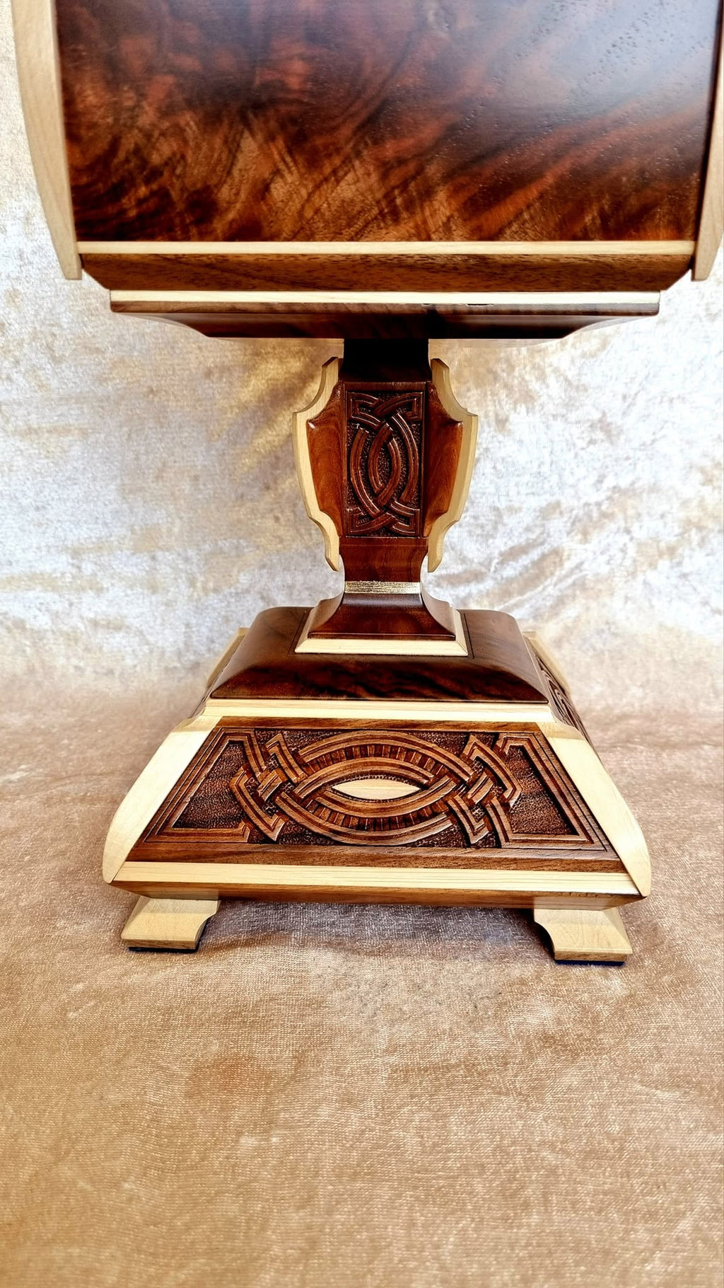 Secret Compartment Box — pedestal and apron detail