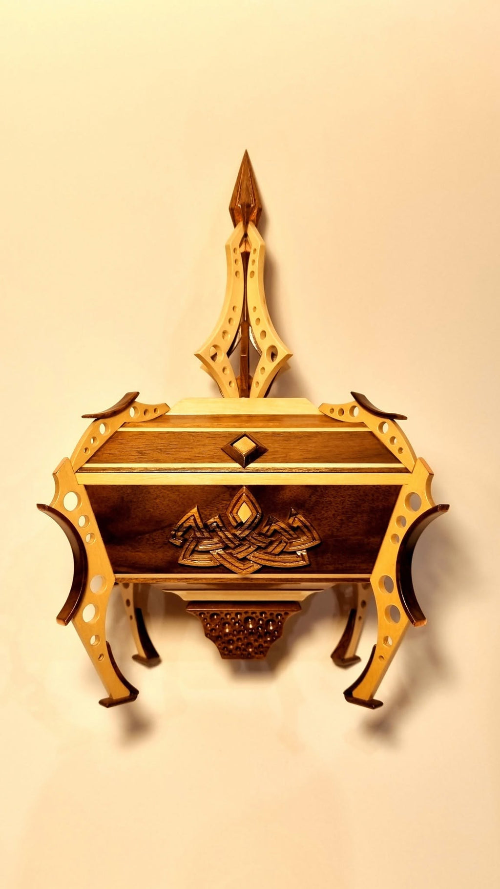 Front panel carving and bracket detail