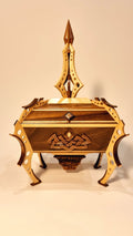 The Alien's Vessel — hand-carved walnut and hornbeam box by Edgar Hovhannisyan