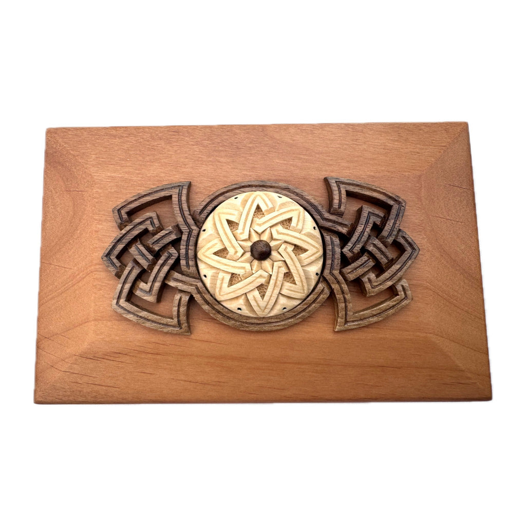 Medallion Lace Pendant — Alder, Hornbeam & Walnut