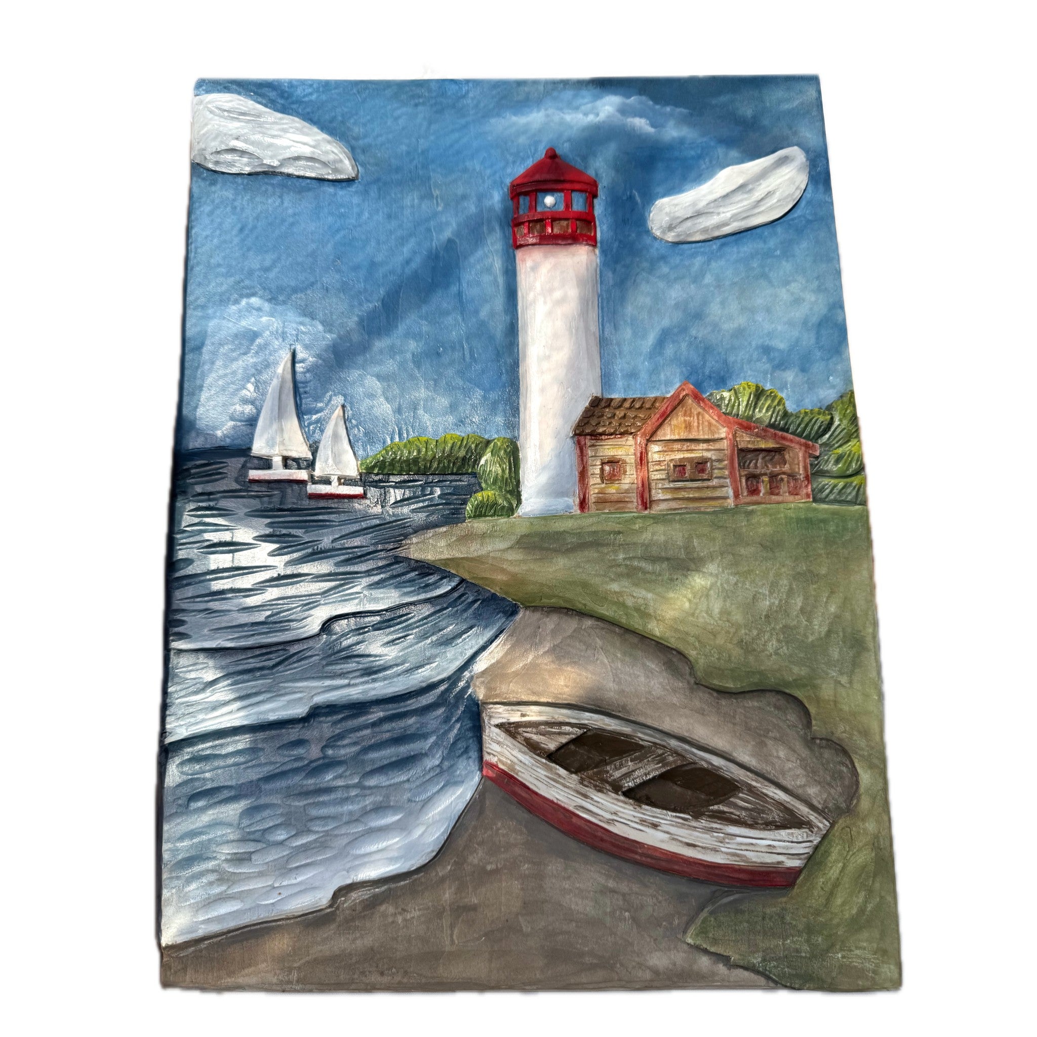 Homesick (Lighthouse) — Basswood Relief