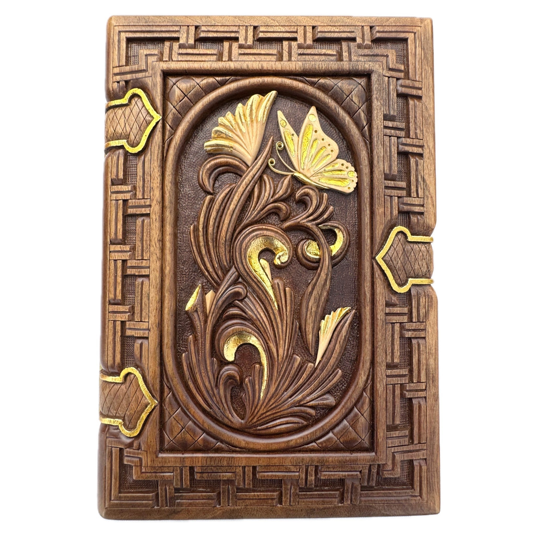 Flowers & Heart Small Box — Walnut & Hornbeam
