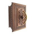 Medium Box with Fan Handle — Walnut & Hornbeam