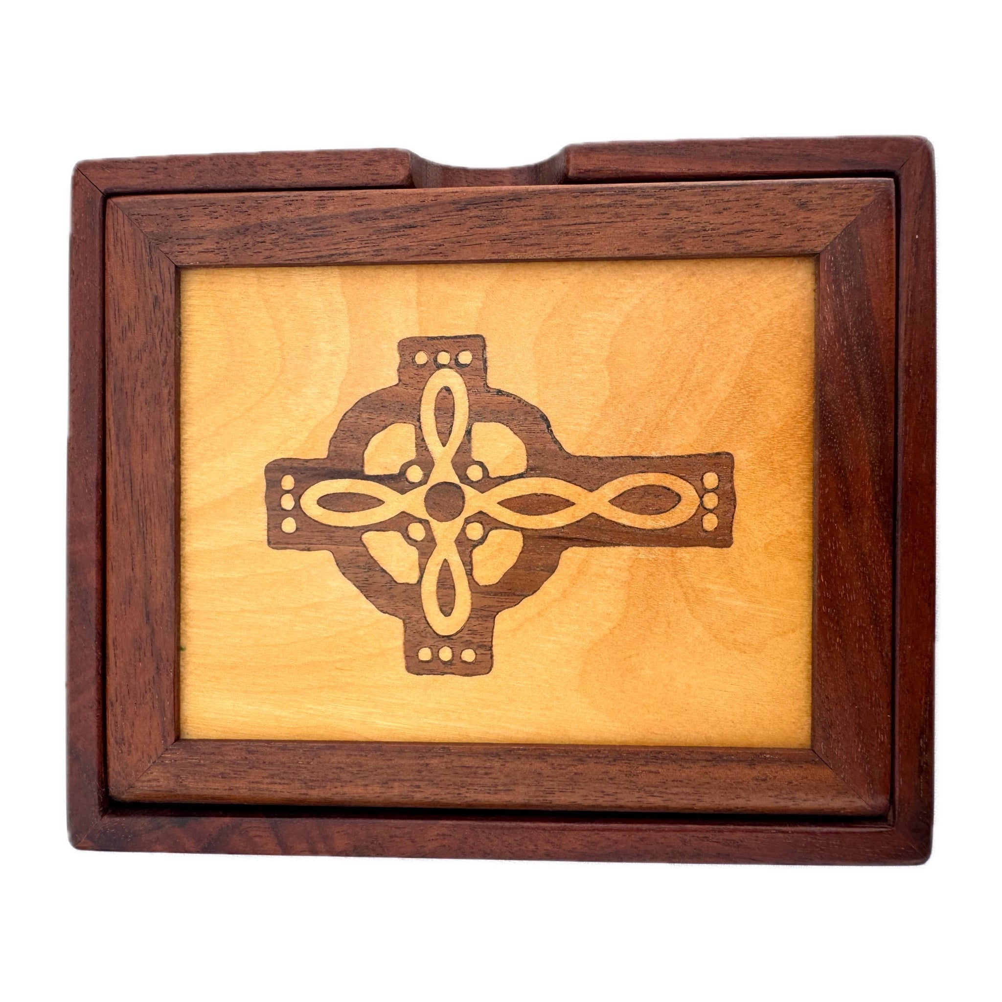 Cross Inlay Box — Walnut
