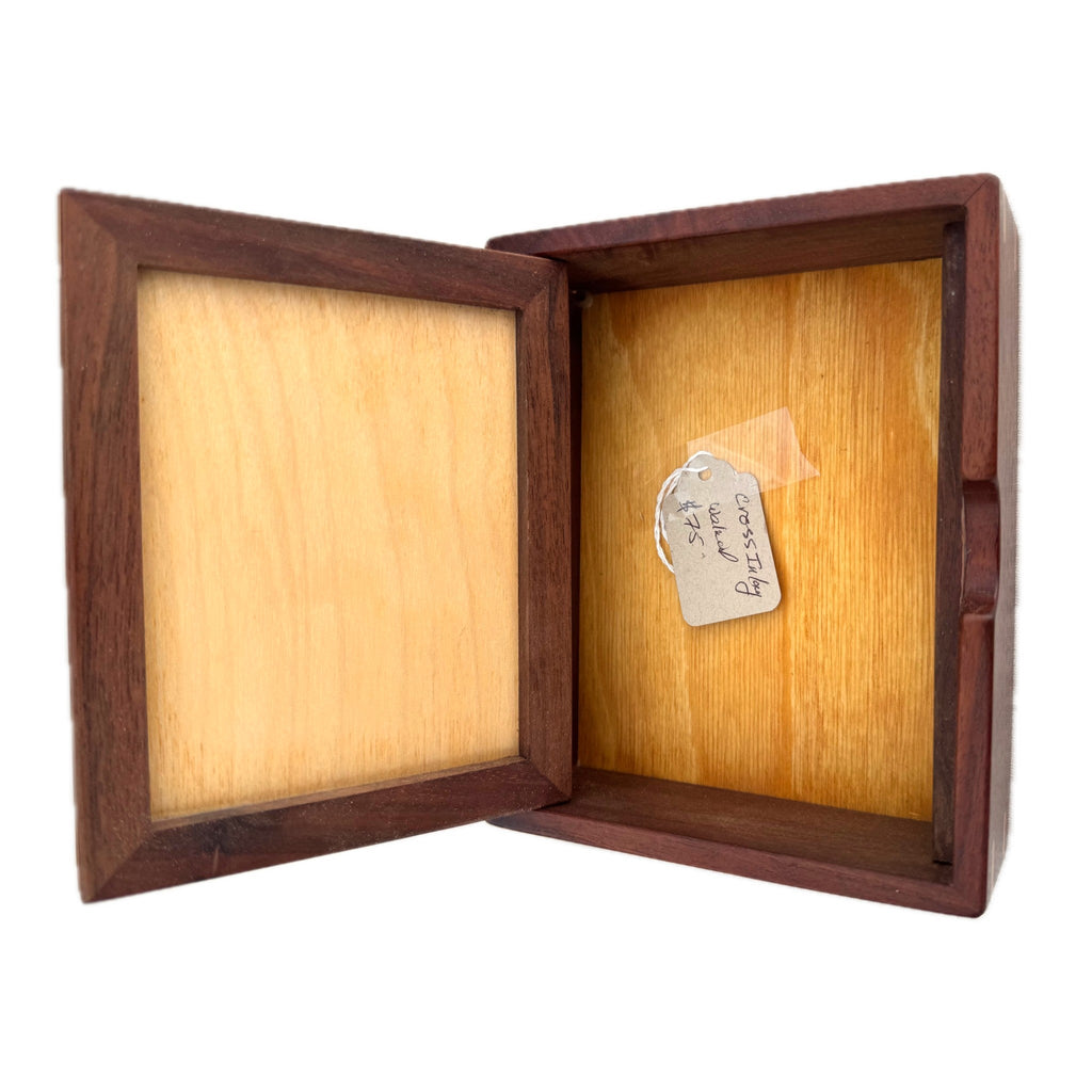 Cross Inlay Box — Walnut