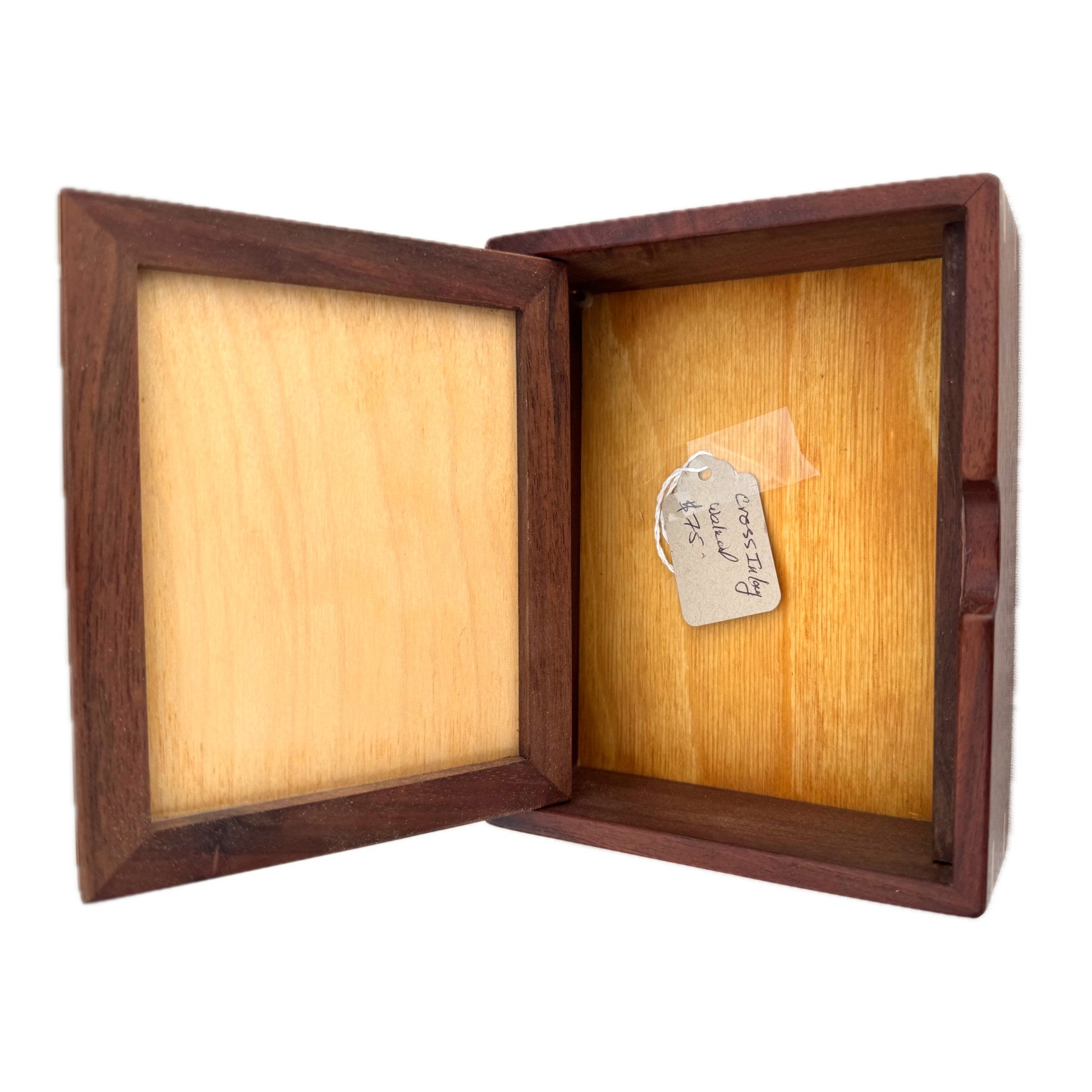 Cross Inlay Box — Walnut