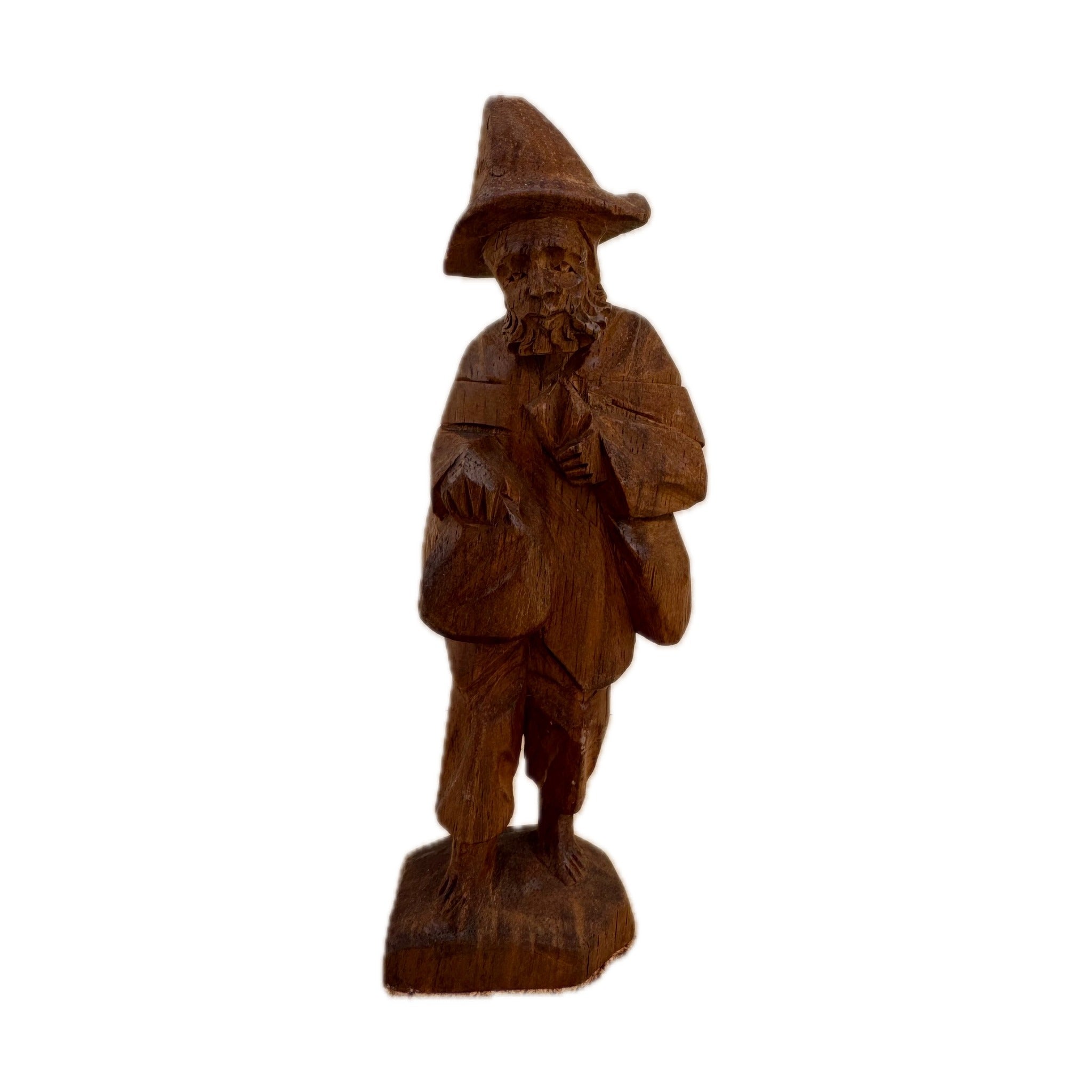Traveling Light — hand-carved maple figurine by Georges Boujakly