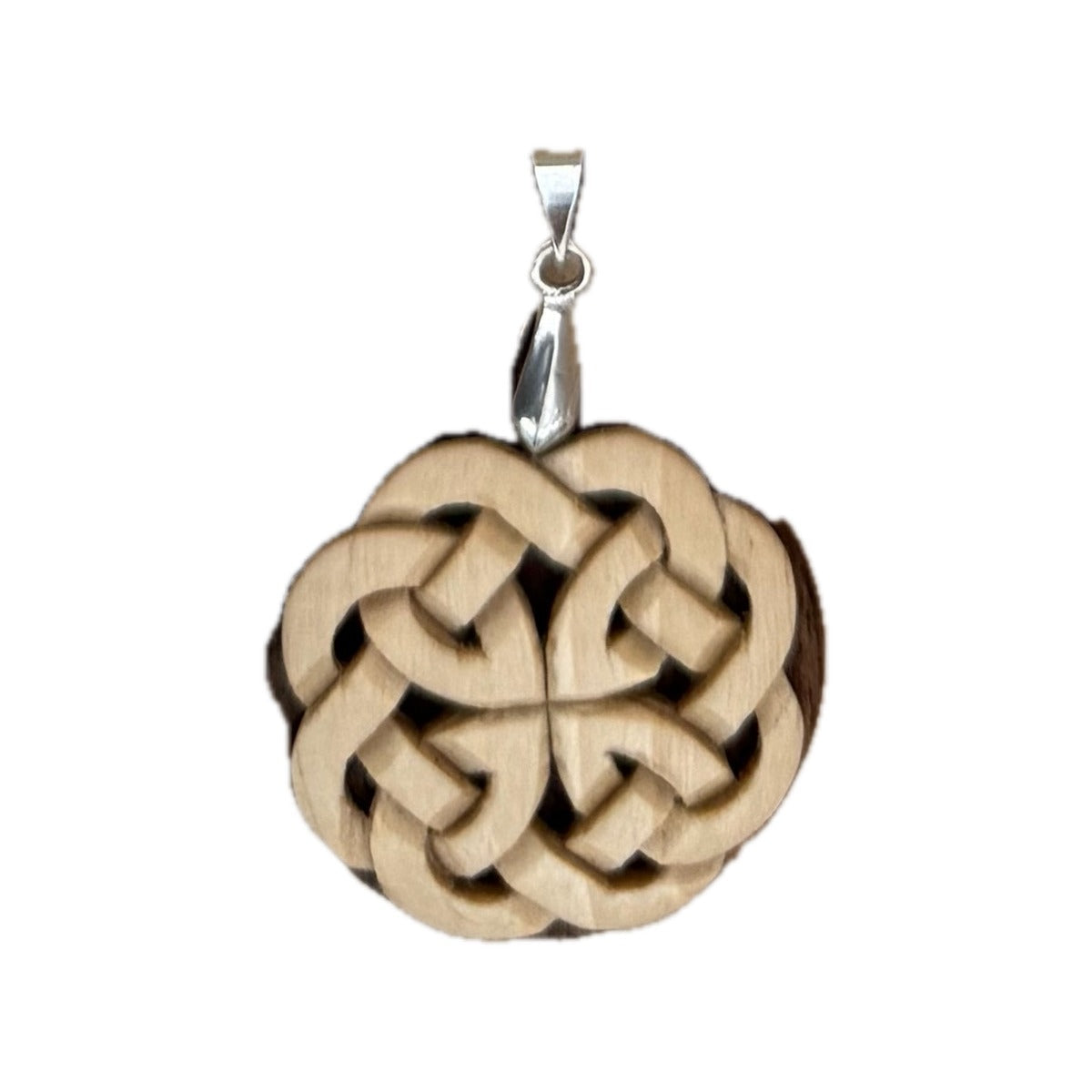 Laced Pendant — round celtic knot