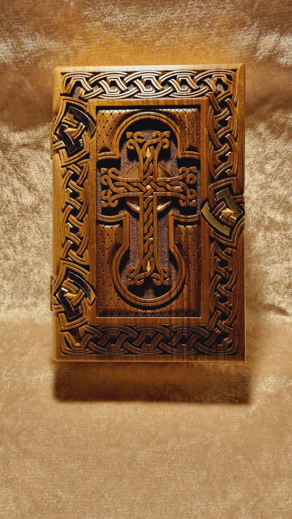 Khachkar Book-Box with Gold Corners by Edgar Hovhannisyan