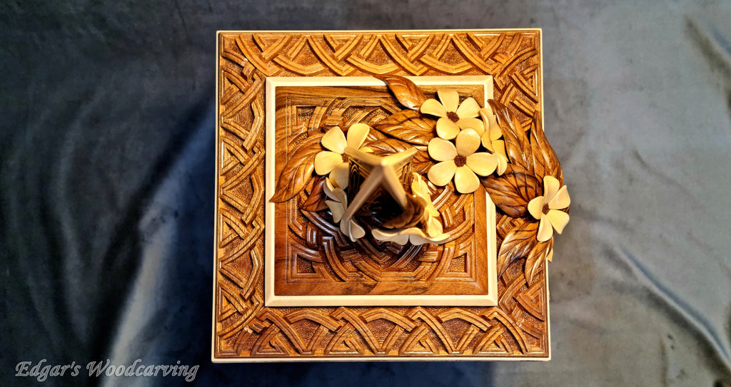 Flower Pedestal Box with Spire by Edgar Hovhannisyan