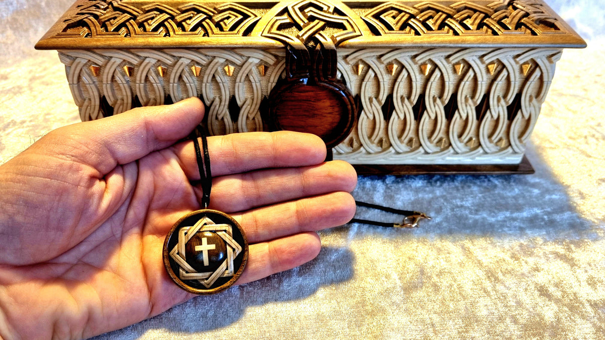 Celtic Cross Book-Box with Pendant by Edgar Hovhannisyan