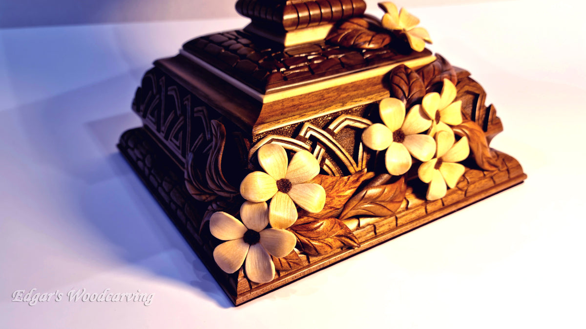 Flower Pedestal Box with Spire by Edgar Hovhannisyan