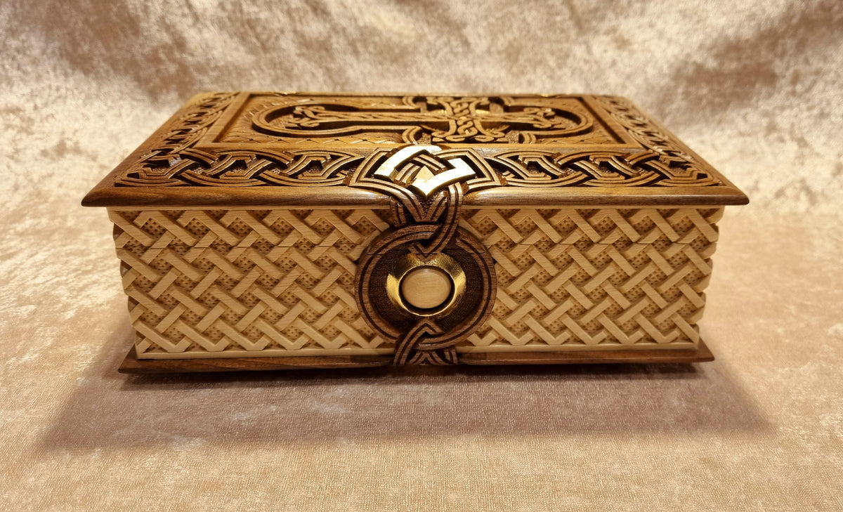 Khachkar Book-Box with Gold Corners by Edgar Hovhannisyan