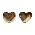 Heart Pendant — two hand-carved walnut designs by Georges Boujakly