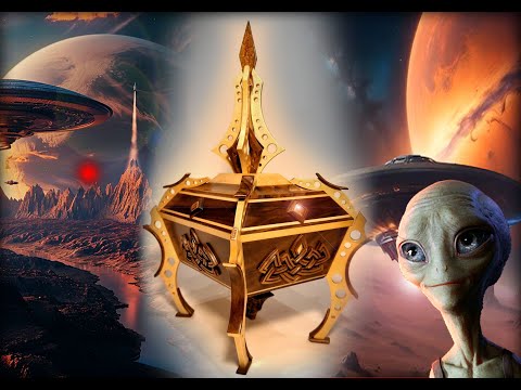 Edgar carving the Alien Ship Box